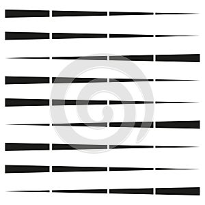 black stripes. Car decal design. Vector illustration.