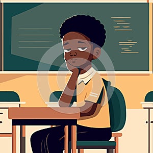Black Student in Classroom