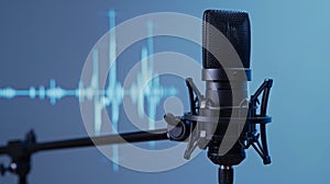 The Black Studio Microphone.AI generated image