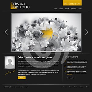 Black stylish website template