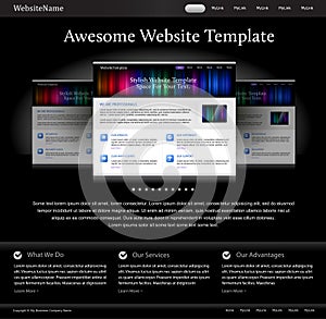 Black stylish website template