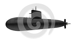 Black Submarine Isolated photo
