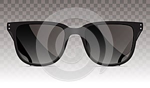 Black sunglasses, isolated on the transparent vector background. photo