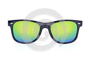 Black sunglasses with Multicolor Mirror Lens