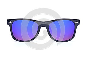 Black sunglasses with Multicolor Mirror Lens