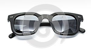 Black Sunglasses over white background