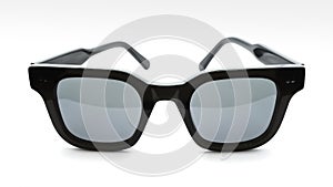 Black Sunglasses over white background