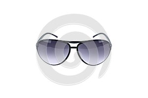 Black sunglasses on white background