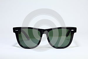 Black sunglasses on white background,favourite eyewear fashion