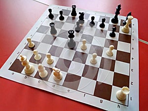 Black surrendered. The victory of white pieces