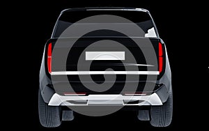 Black SUV isolated on back background 3d model