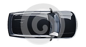 Black SUV isolated on white background 3d model