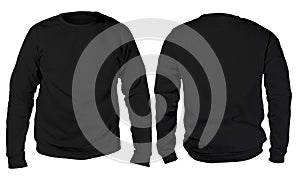 Black sweater long sleeved shirt mockup template