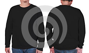 Black sweater long sleeved shirt mockup template