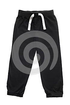 Black sweatpants isolated