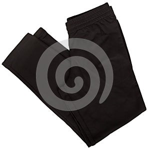 Black sweatpants isolated on a white background