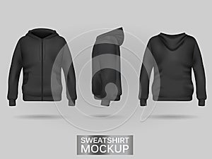 Black sweatshirt hoodie template