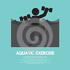 Black Symbol Aquatic Exercise