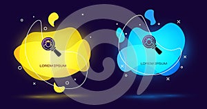 Black System bug concept icon isolated on black background. Code bug concept. Bug in the system. Bug searching. Abstract