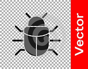 Black System bug concept icon isolated on transparent background. Code bug concept. Bug in the system. Bug searching