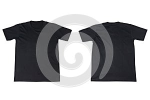 Black T-Shirt Isolated on White