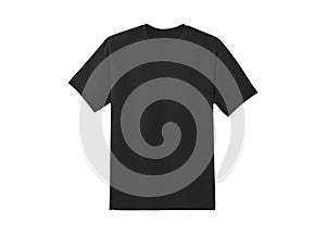 Black t shirt plain on white background