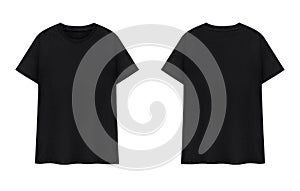 Black t-shirt on white background