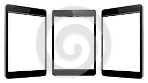 Black Tablet Computer Vector Illustration.