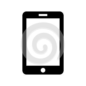 black tablet. Modern technology device screen. Flat pc symbol. Vector illustration. Stock image.