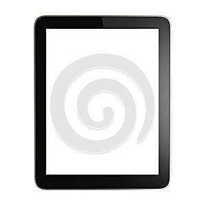 Black tablet pc on white