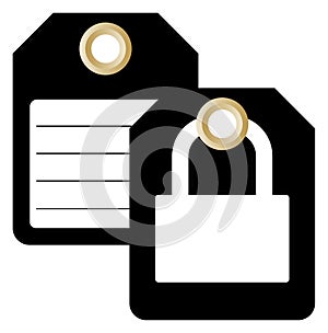 Black Tag Label Symbol Sign,Vector Illustration, Isolate On White Background. EPS10