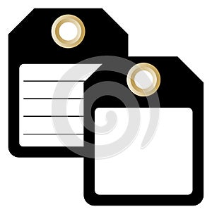 Black Tag Label Symbol Sign,Vector Illustration, Isolate On White Background. EPS10