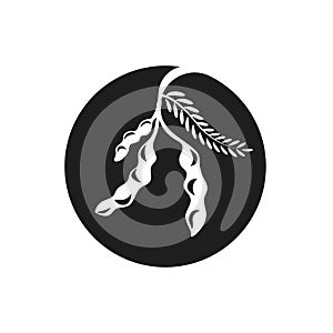 black tamarind icon vector element concept design template