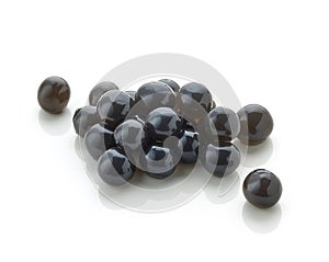 Black tapioca pearls for bubble tea