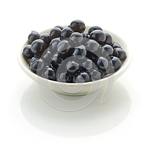 Black tapioca pearls for bubble tea