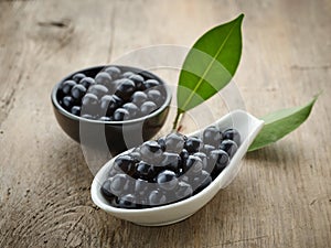 Black tapioca pearls for bubble tea