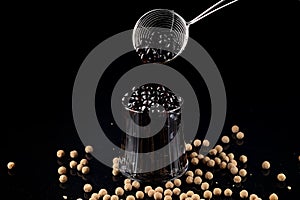 Black tapioca pearls for bubble tea