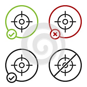 Black Target sport icon isolated on white background. Clean target with numbers for shooting range or shooting. Circle