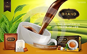 Black tea ad photo