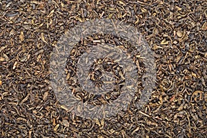 Black tea background texture