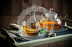 Black tea is a hot drink