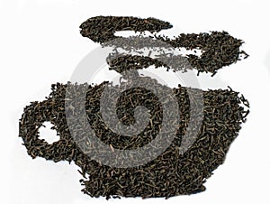 Black tea leaves. Earl gray tea.