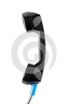 Black Telephone Handle Vertical isolated on white background