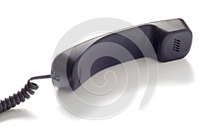 Black telephone handset