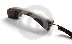 Black telephone handset