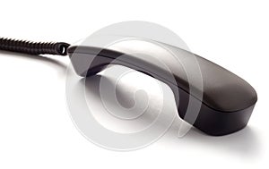 Black telephone handset