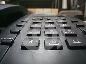 Black Telephone keypad closeup photo