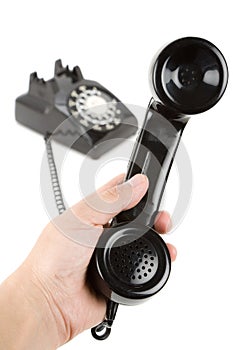 Black telephone Receiver