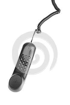 Black telephone receiver