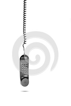 Black telephone receiver